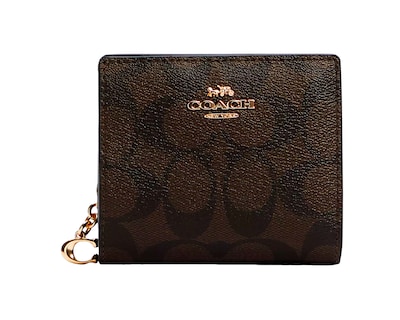 Foto 1 | Cartera Coach Snap Wallet Signature Canvas Cw789 Color Café