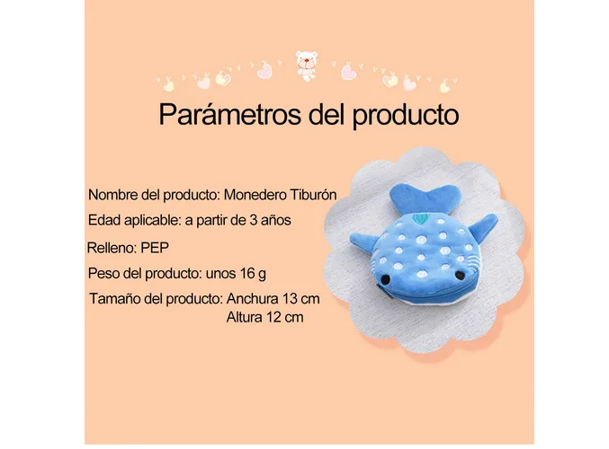 Foto 5 pulgar | Xtellar - Monedero Multifuncional En Forma De Tiburón Para Mujer, Estilo Kawaii Con Cremallera Premium