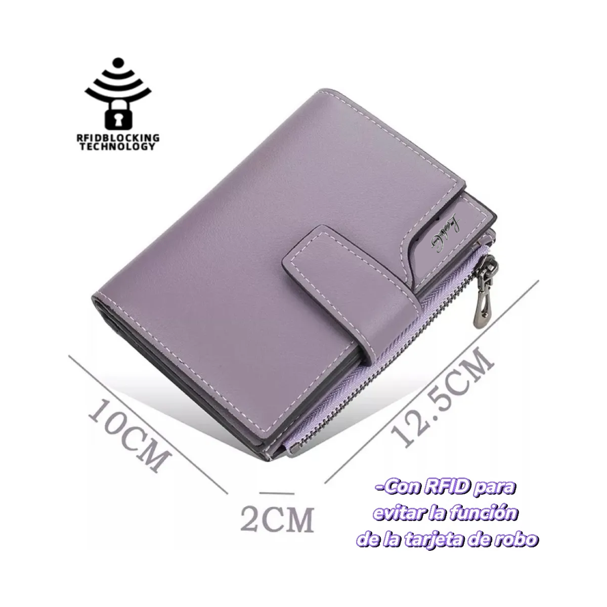 Foto 5 | Cartera, Monedero De Dama, Multifunción Lab.g Negro