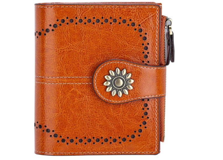 Elegante Y Compacta Billetera De Piel Para Mujer Xtellar Con Amplio Espacio De Almacenamiento