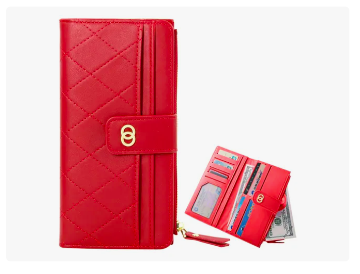 Elegante Billetera De Cuero Xtellar Para Mujer Larga Y Versátil