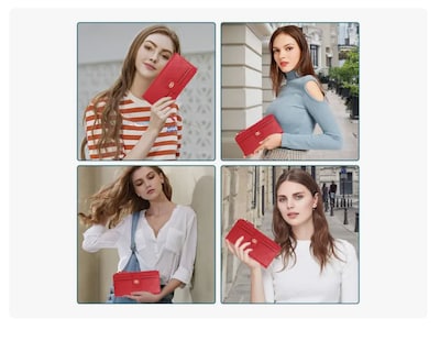 Foto 2 | Elegante Billetera De Cuero Xtellar Para Mujer Larga Y Versátil