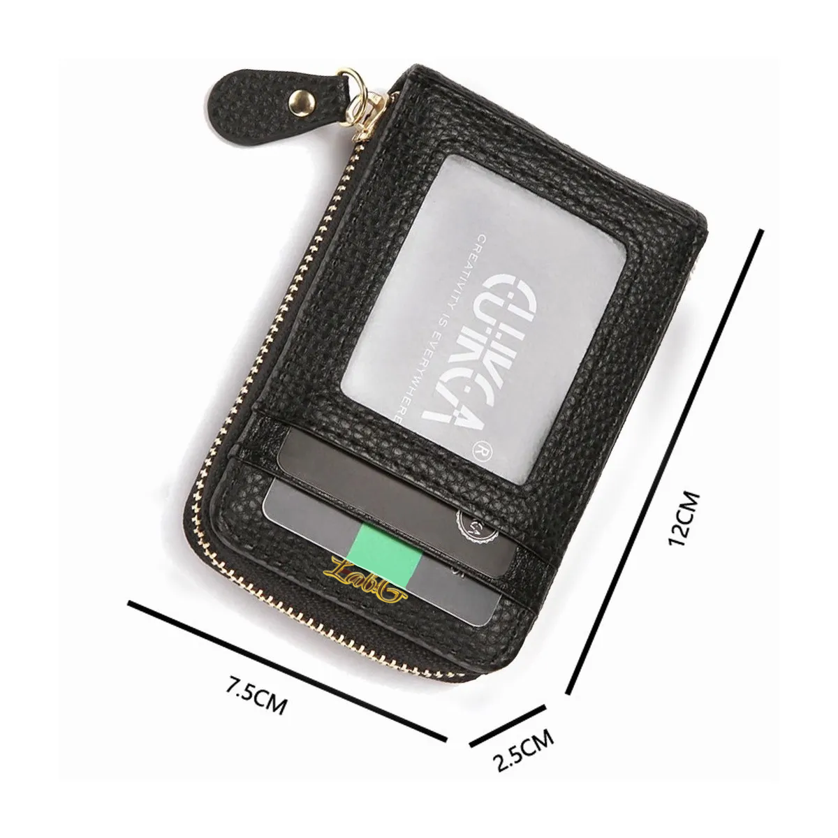 Foto 5 pulgar | Cartera Minimalista Hombre Mujer Tarjetero Protección Rfid Lab.g Negro