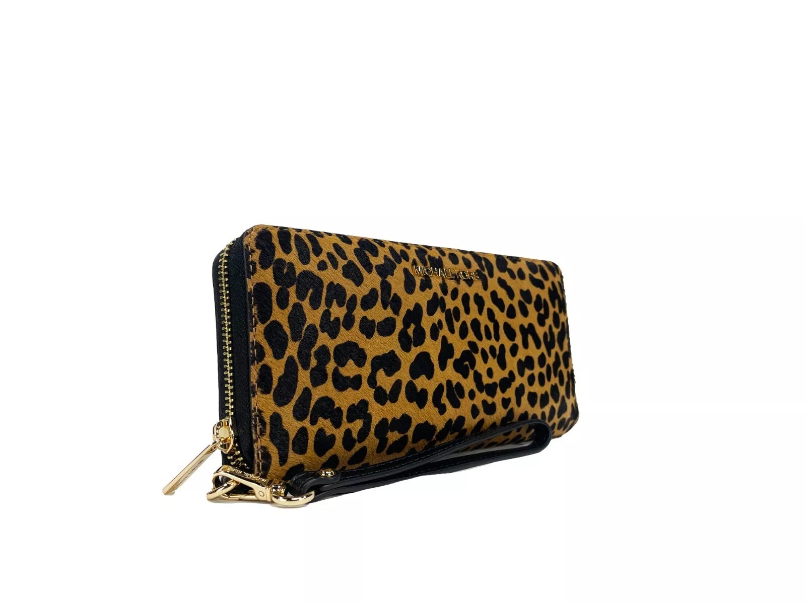 Foto 2 pulgar | Cartera De Pulsera Michael Kors Jet Set De Piel Con Estampado Animal - Venta Internacional.