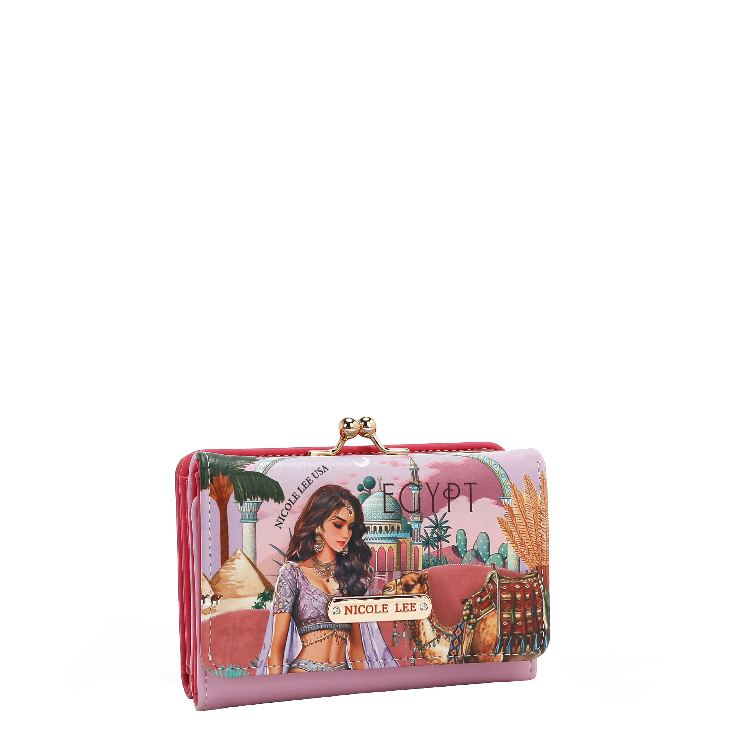 Foto 3 pulgar | Cartera Nicole Lee Broche Kisslock Queen Cleopatra