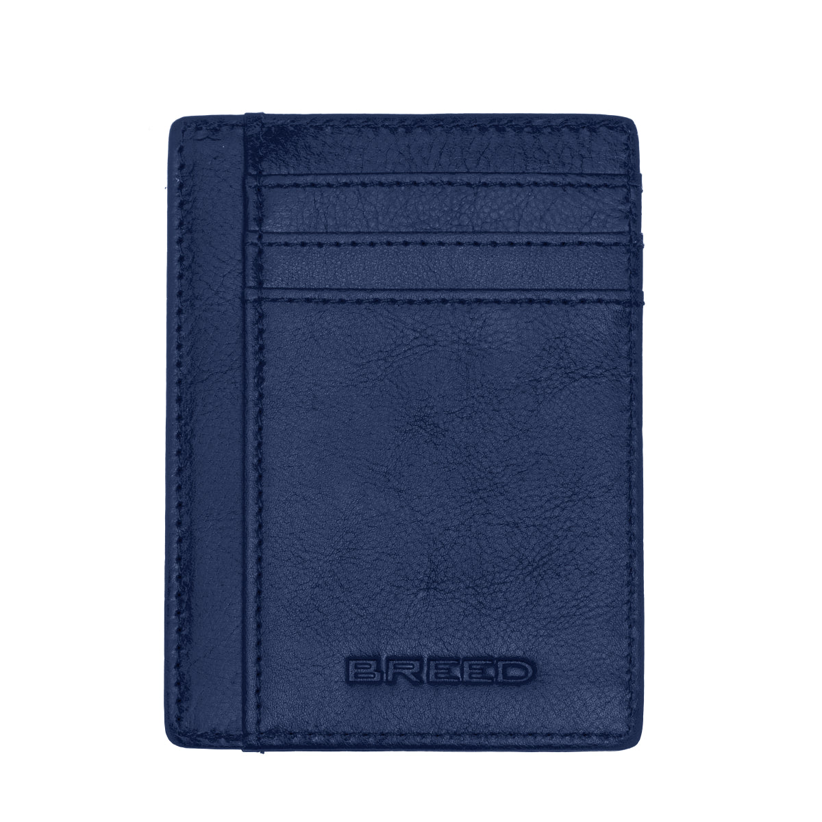 Foto 2 pulgar | Bolsillo Frontal De Piel Auténtica Wallet Breed Chase  Azul Marino - Venta Internacional.