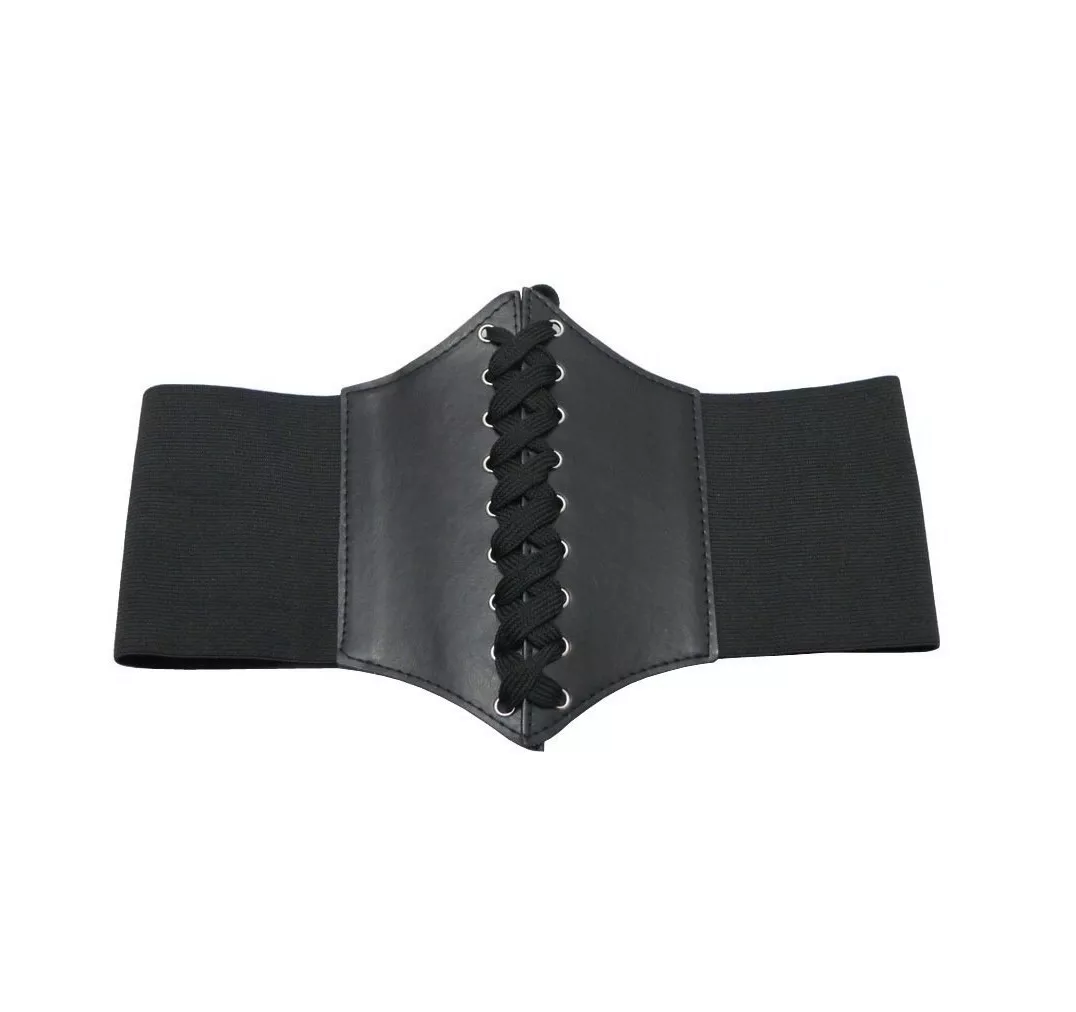 Cinturón Elástico Belug Tipo Corset Cintura color Negro de 65 a 80 cm