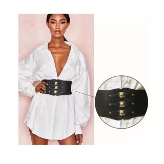 Foto 4 | Cinturón Elástico Tipo Corset 3 Piezas Negras