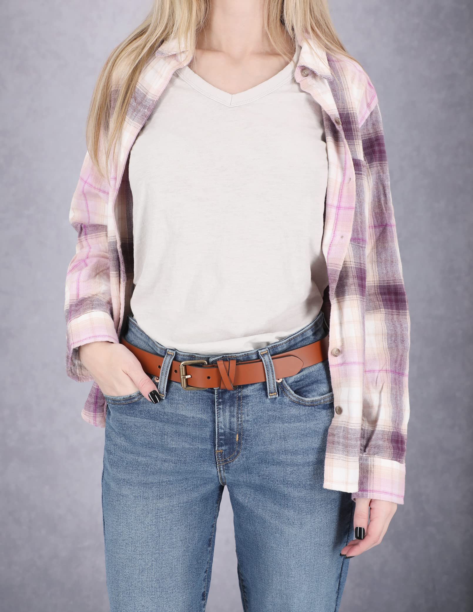 Foto 3 | Venta Internacional - Cinturón de Piel Timberland Marrón para Mujer