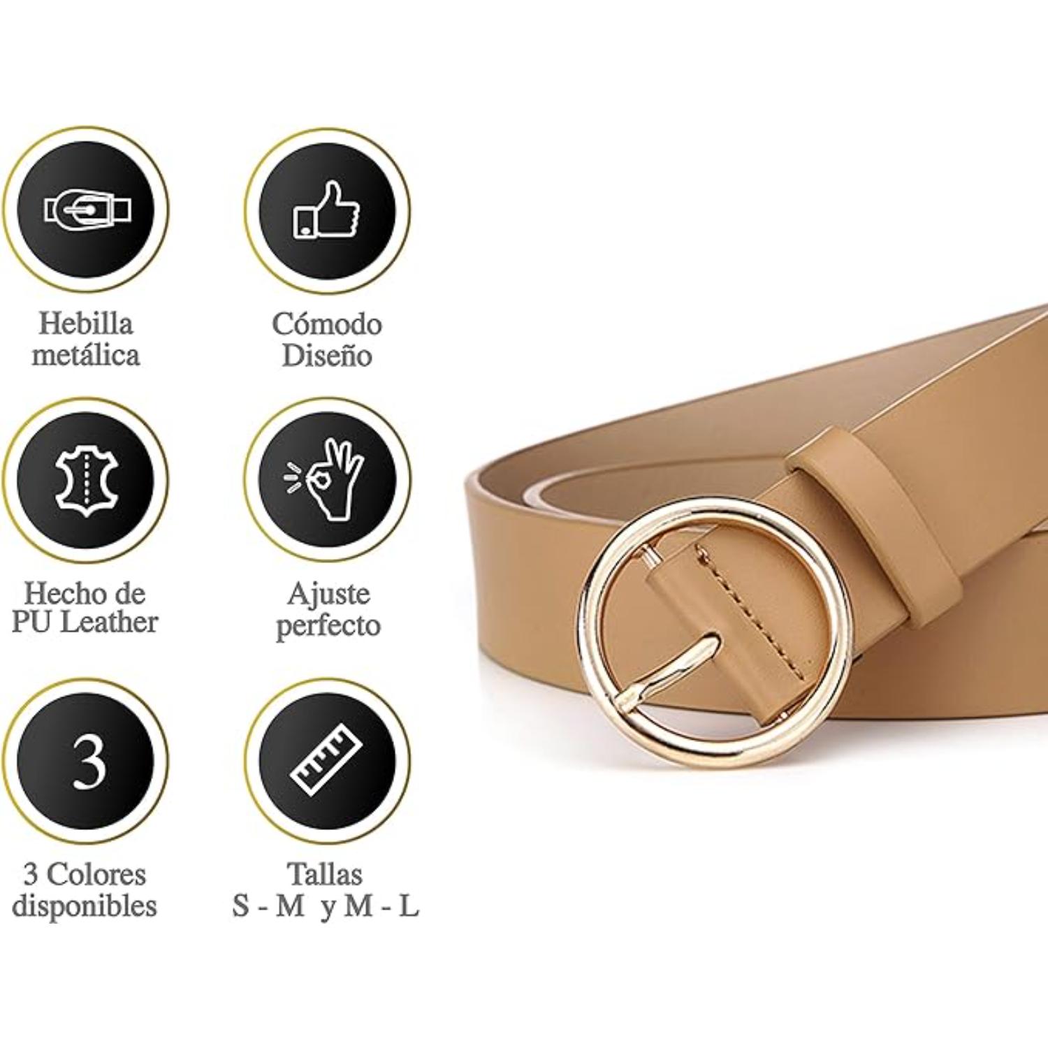 Foto 3 pulgar | Cinturón Vedicci de piel sintética para mujer