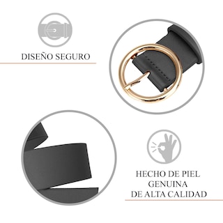 Foto 4 | Cintutón Vedicci de Piel Sintética color Negro para Mujer