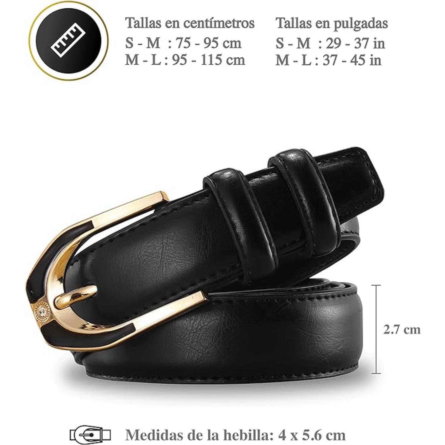 Foto 5 pulgar | Cinturón Vedicci Negro para Mujer