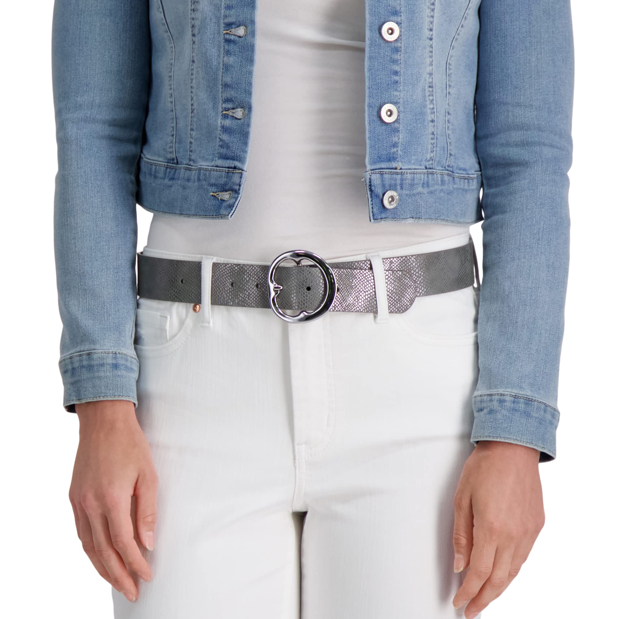 Foto 6 pulgar | Cinturón Jessica Simpson Fashion Casual Gris con Hebilla - Venta Internacional