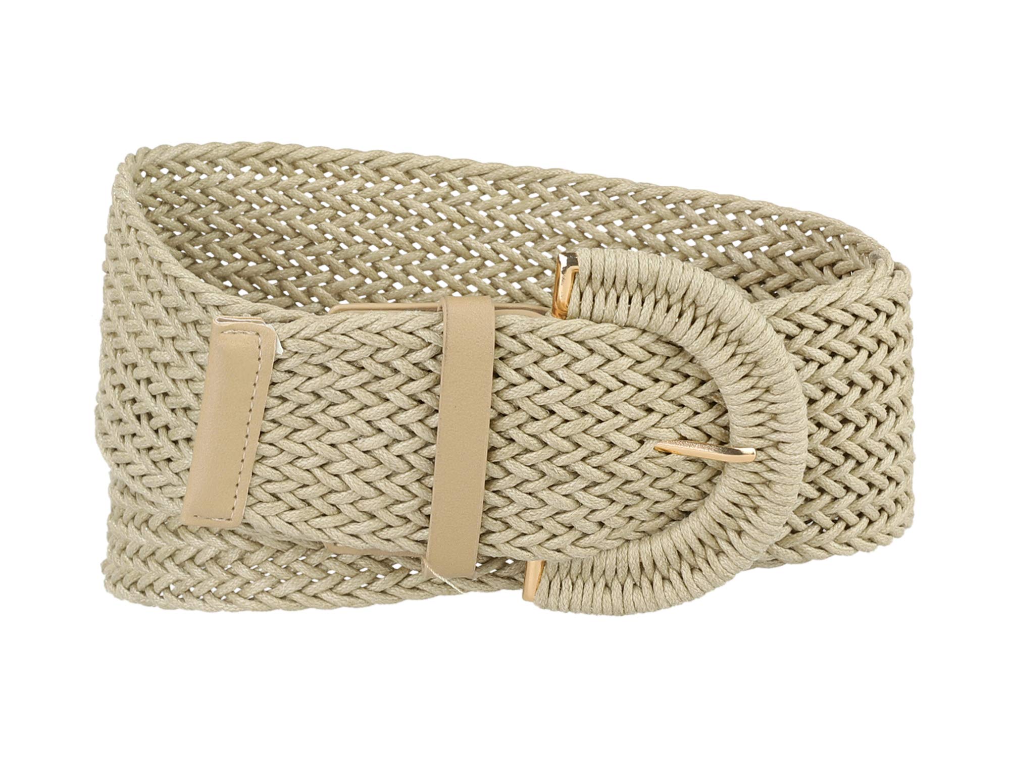 Cinturón Allegra K Wide Woven Beige para Mujer - Venta Internacional