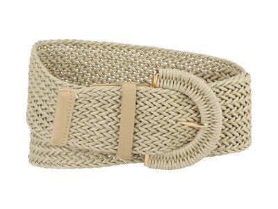 Foto 1 | Cinturón Allegra K Wide Woven Beige para Mujer - Venta Internacional