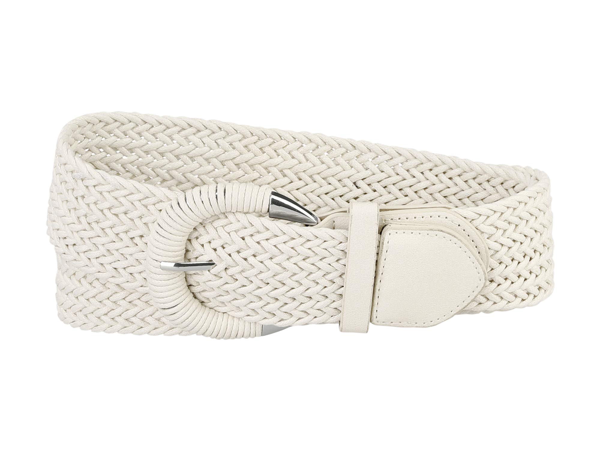 Cinturón Allegra K Woven Wide Trenzado Para Mujer Blanco - Venta Internacional. $614