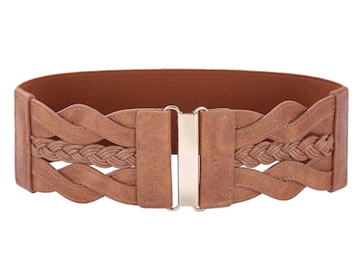 Foto 1 | Cinturón Grace Karin Para Mujer, Tejido Trenzado, Elástico, Vintage, Marrón - Venta Internacional.