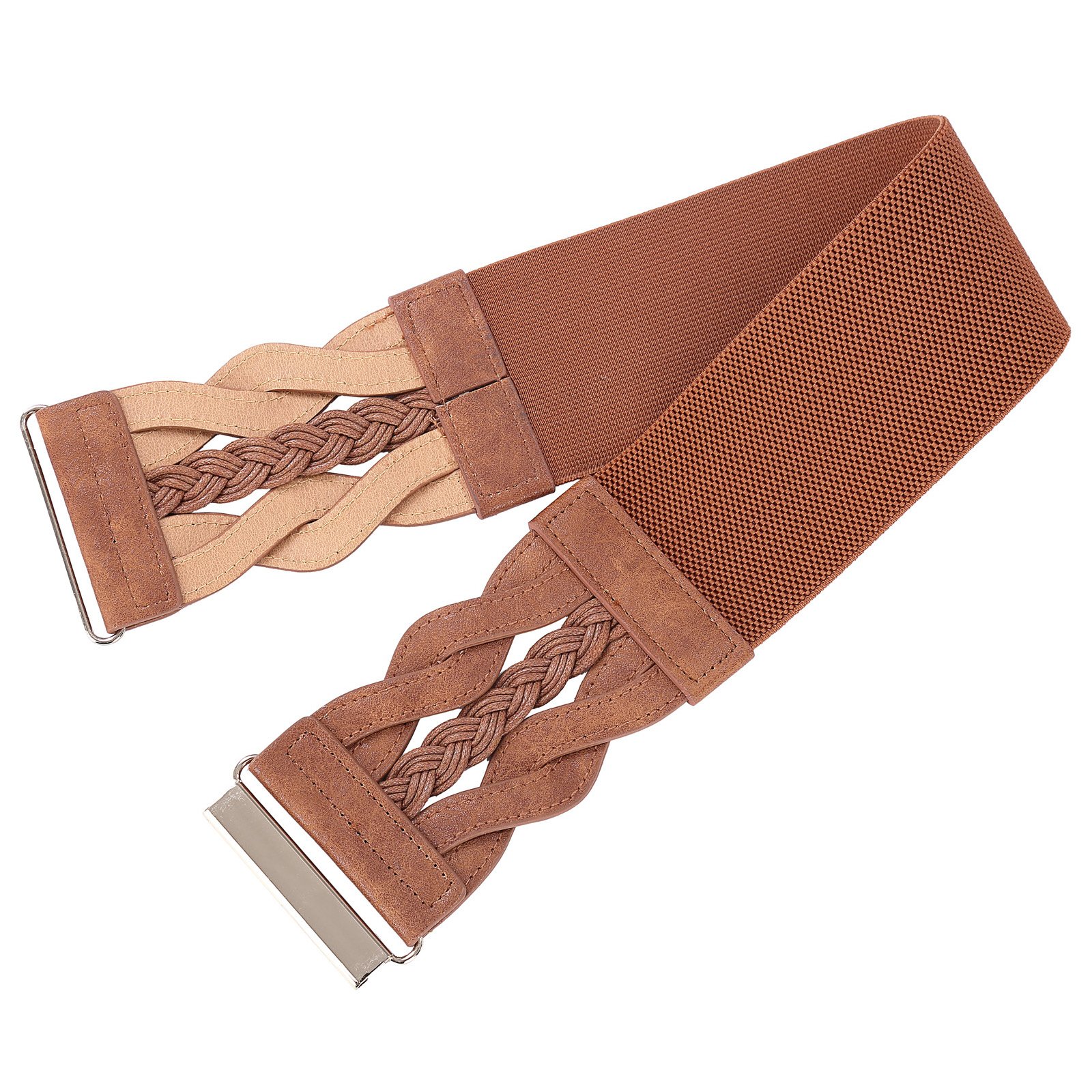 Foto 5 | Cinturón Grace Karin Para Mujer, Tejido Trenzado, Elástico, Vintage, Marrón - Venta Internacional.