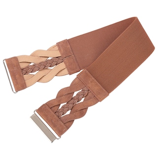 Foto 5 | Cinturón Grace Karin Para Mujer, Tejido Trenzado, Elástico, Vintage, Marrón - Venta Internacional.