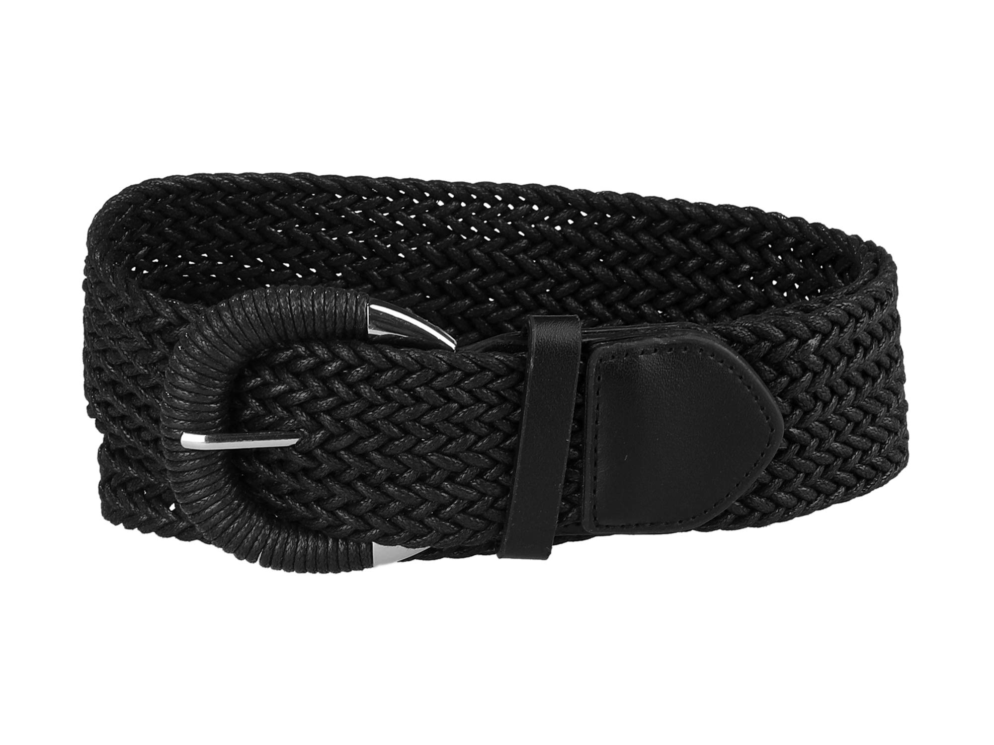 Foto 2 pulgar | Cinturón Allegra K Woven Wide Trenzado Negro Para Mujer - Venta Internacional.