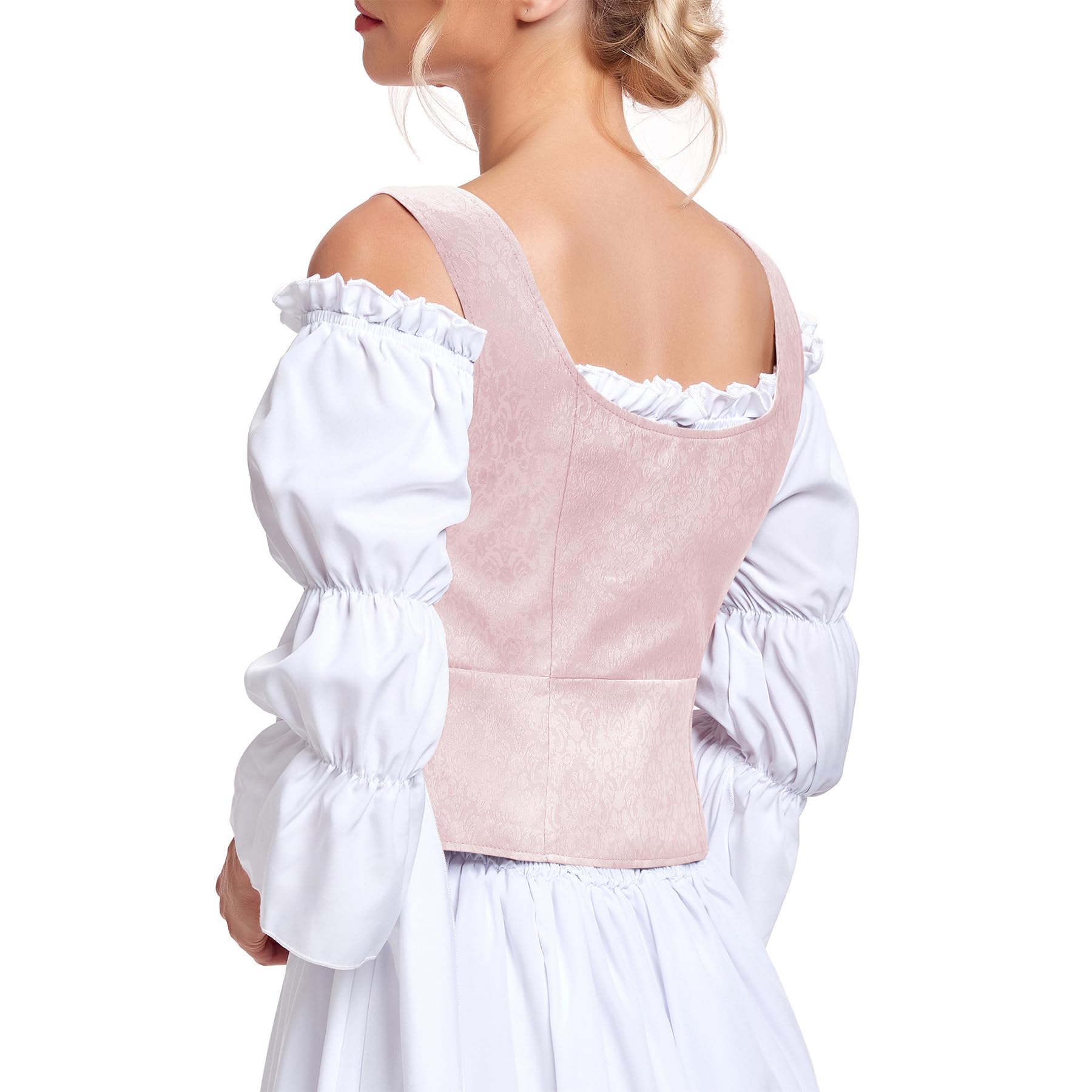 Foto 2 | Top Tipo Corsé Zando Renaissance Pink Medieval Victorian Para Mujer - Venta Internacional.