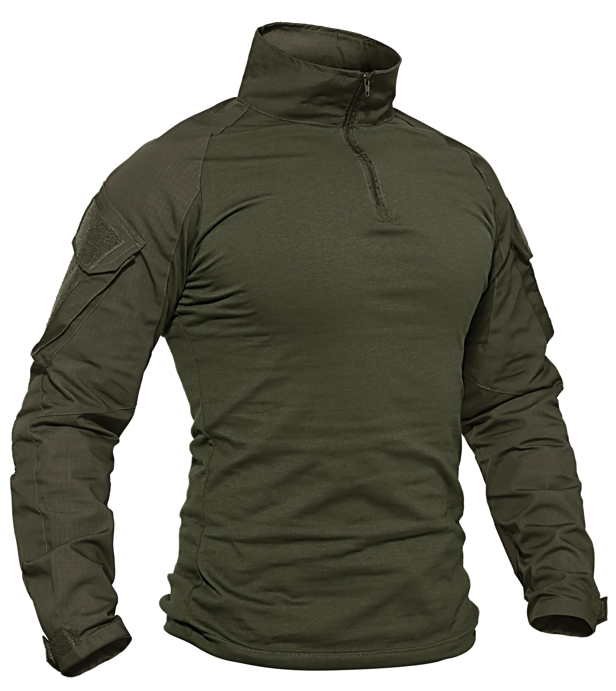 Camisa Táctica Tacvasen Para Hombre Con Cremallera 1/4 Combat Manga Larga Verde M - Venta Internacional.