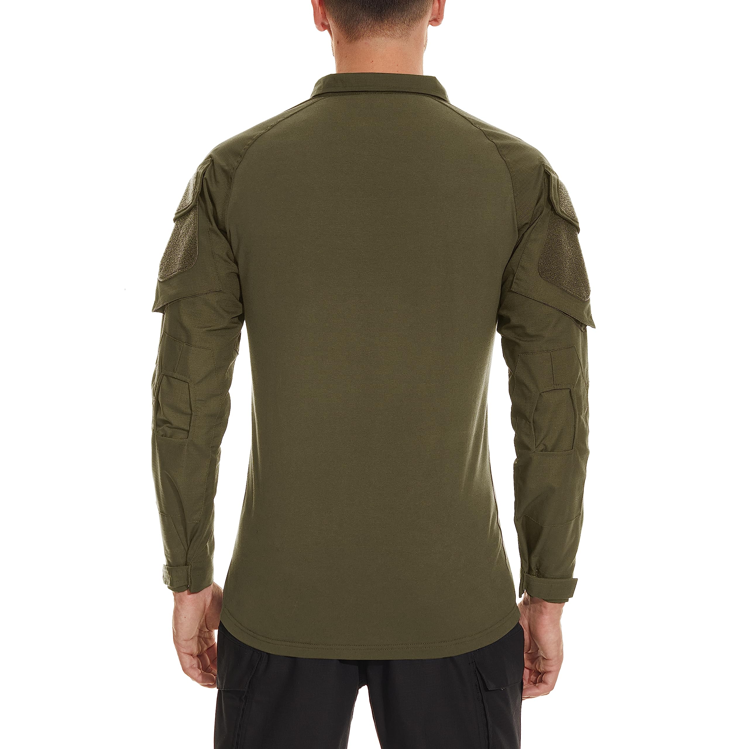 Foto 4 | Camisa Táctica Tacvasen Para Hombre Con Cremallera 1/4 Combat Manga Larga Verde L - Venta Internacional.