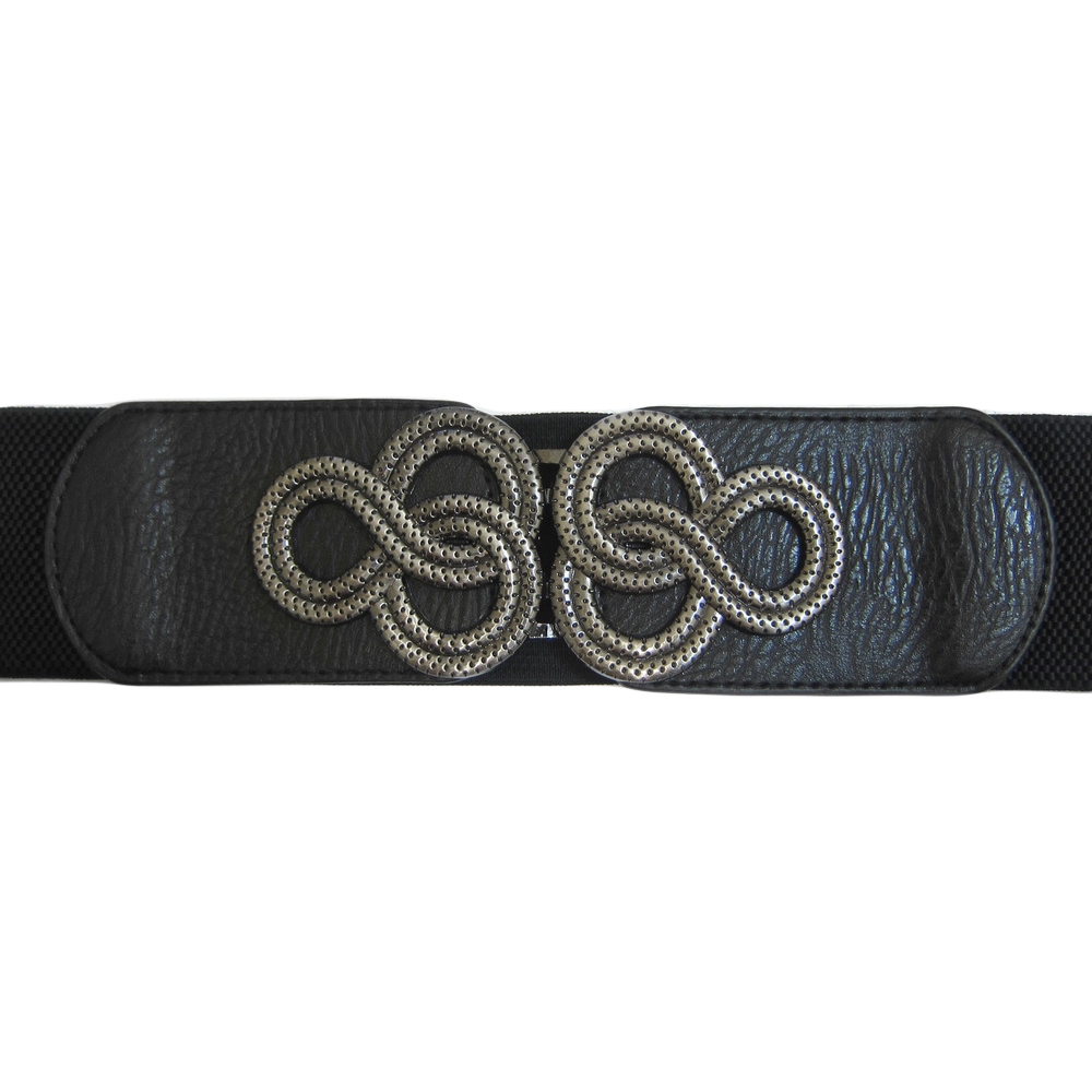 Foto 3 pulgar | Cinturón Negro Elástico para Mujer-Venta Internacional