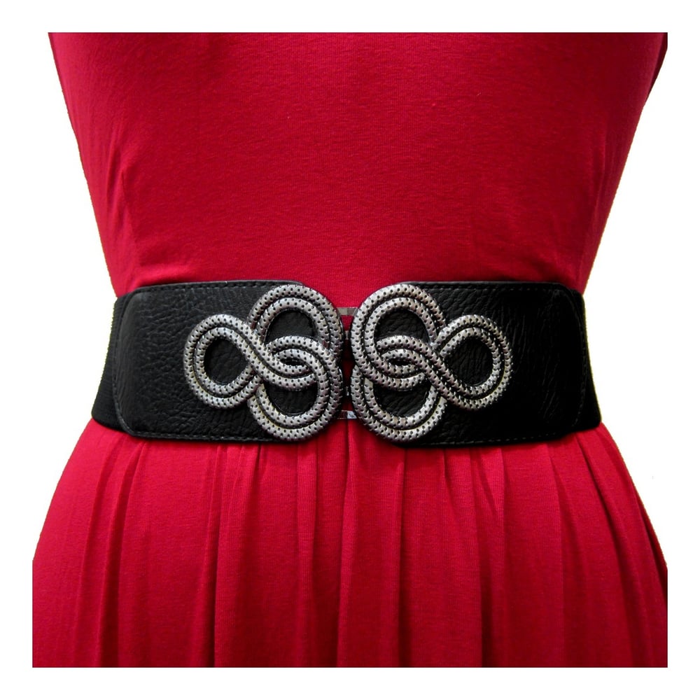 Foto 3 | Cinturón Negro Elástico para Mujer-Venta Internacional