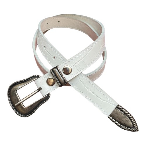 Foto 2 pulgar | Cinturón Blanco para Mujer-Venta Internacional