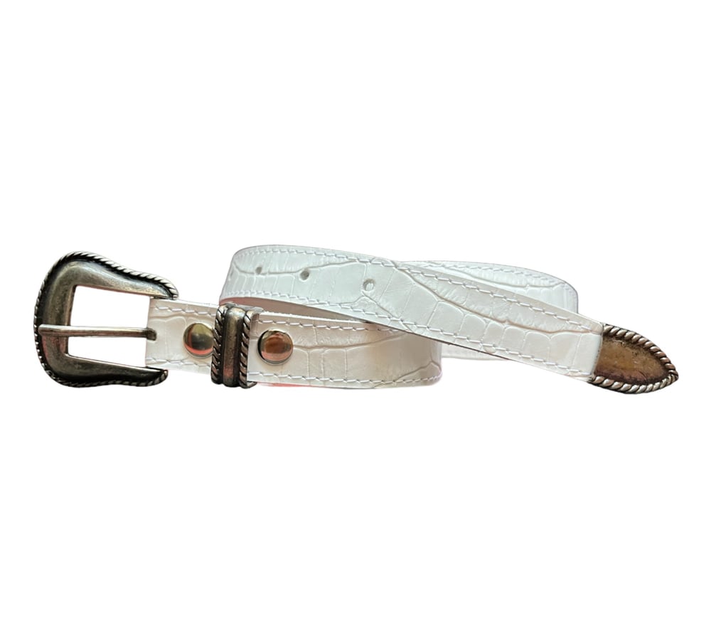 Foto 3 pulgar | Cinturón Blanco para Mujer-Venta Internacional