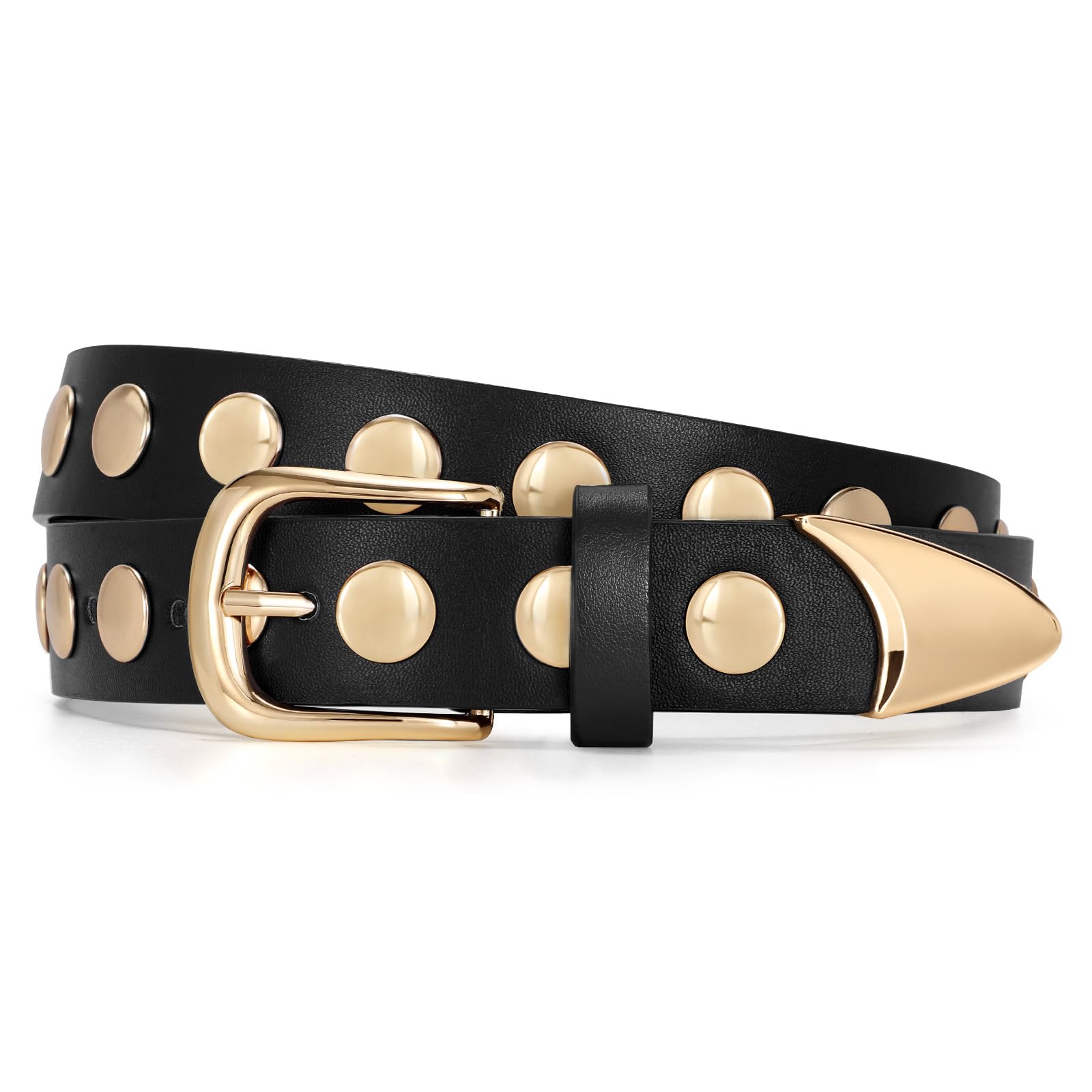 Cinturón De Piel Moderno Jasgood Para Mujer Con Tachuelas Punk Para Jeans - Venta Internacional.