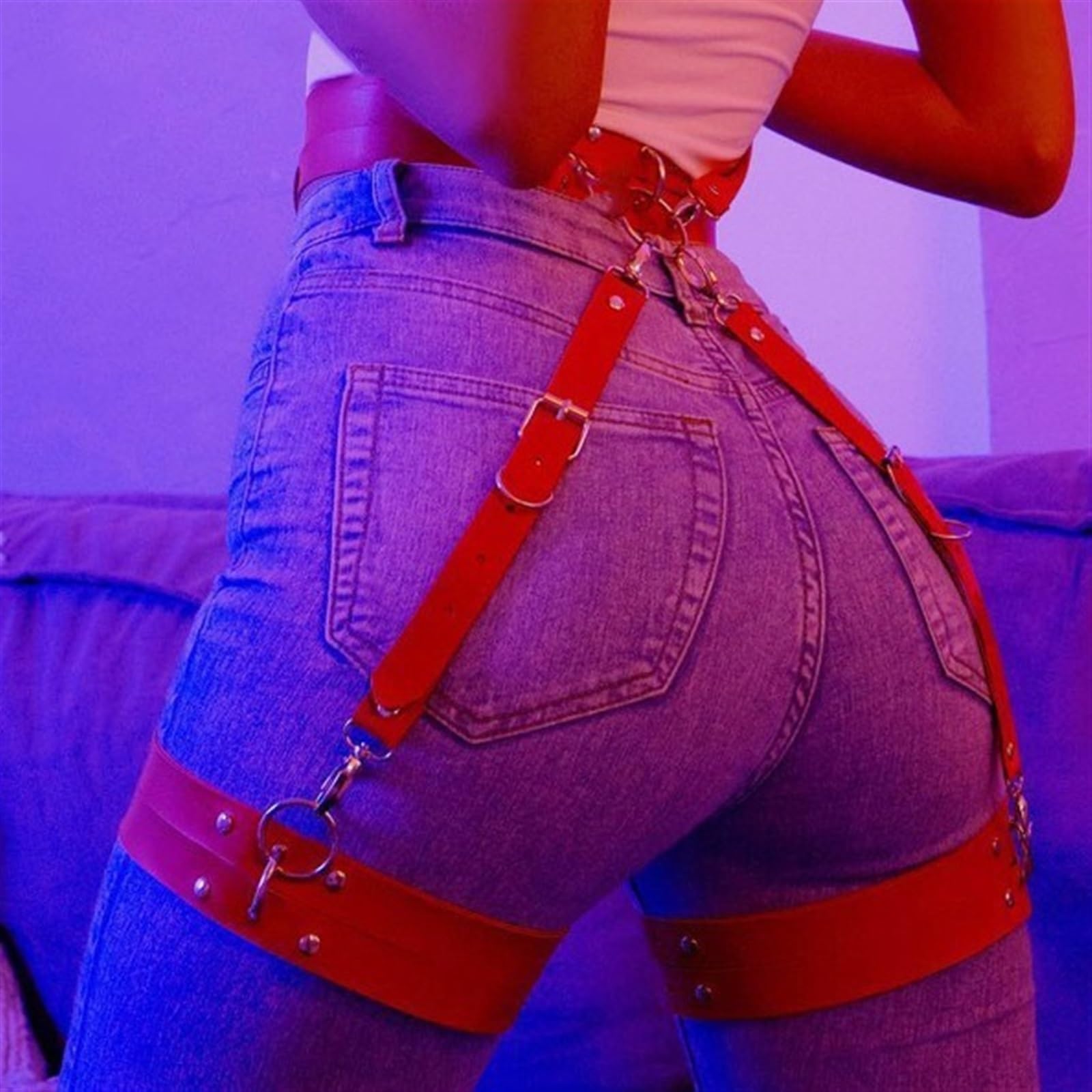 Foto 2 | Cinturón Con Cadena Para El Cuerpo, Lencería Bdsm, Bondage, Arnés - Venta Internacional.