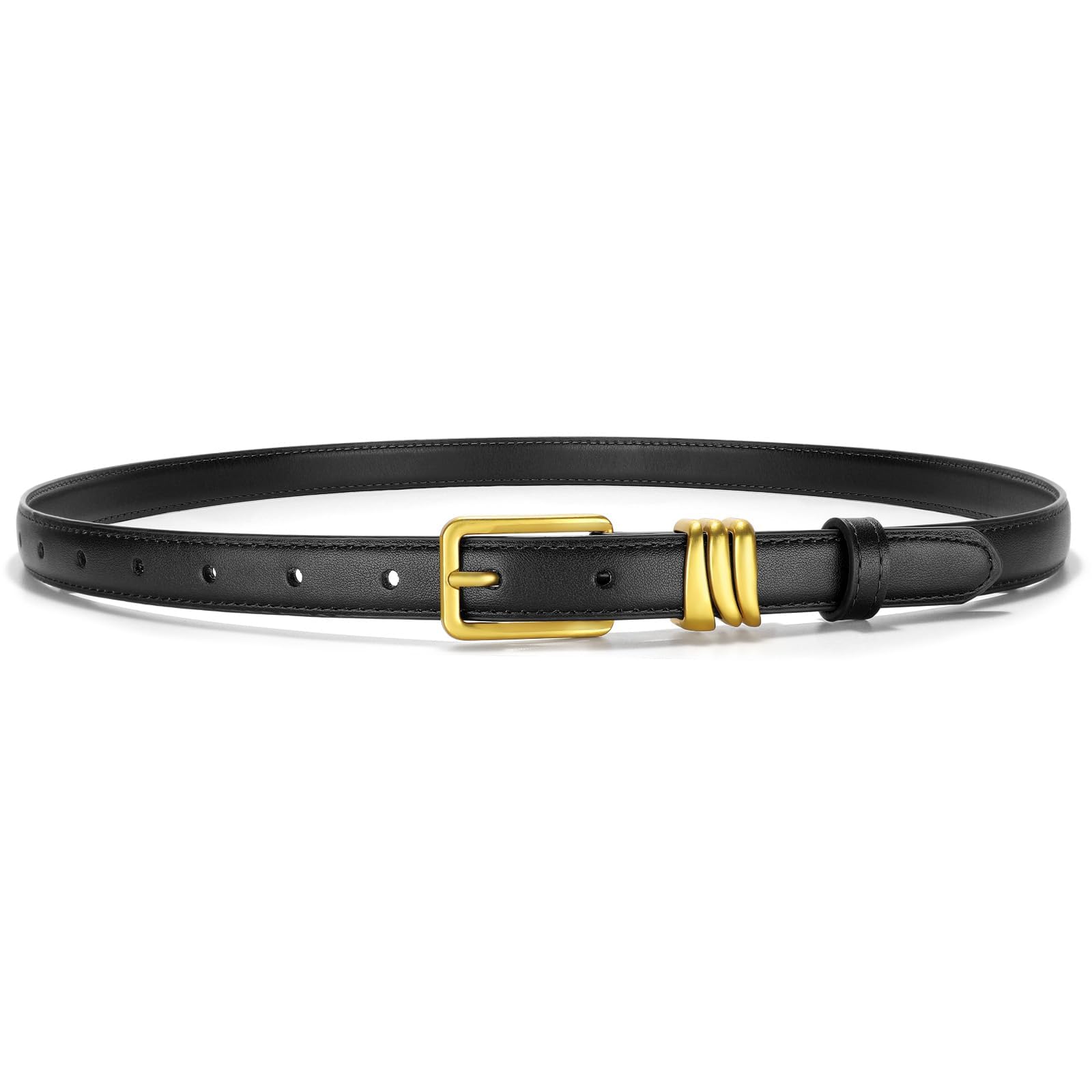 Cinturón Xzqtive De Piel Delgada Para Mujer, Negro, Para Vestidos Y Jeans - Venta Internacional.