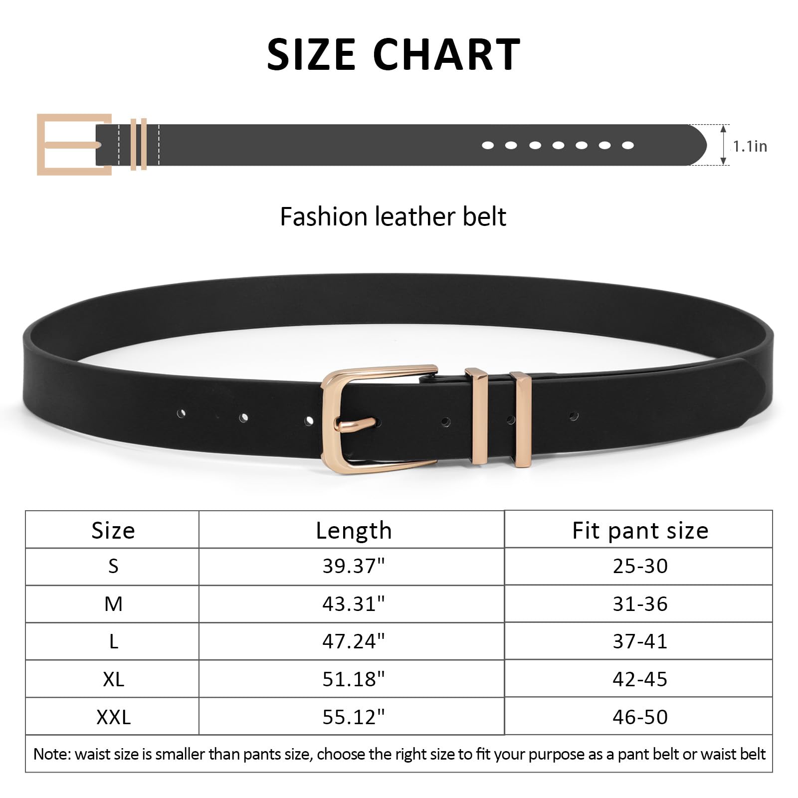 Foto 6 pulgar | Pantalones Vaqueros De Cuero Belt Xzqtive Para Mujer Con Hebilla Dorada - Venta Internacional.