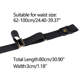 Foto 3 | Cinturón De Piel Sintética Elástica Invisible Allegra K Para Mujer - Venta Internacional.