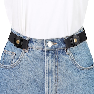 Foto 4 | Cinturón De Piel Sintética Elástica Invisible Allegra K Para Mujer - Venta Internacional.