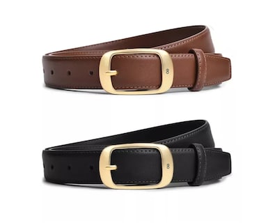 Foto 1 | 2 Piezas Cinturón Para Mujer De Piel Genuina Moda Casual 100cm Eo Safe Imports Esi-19394 Multicolor