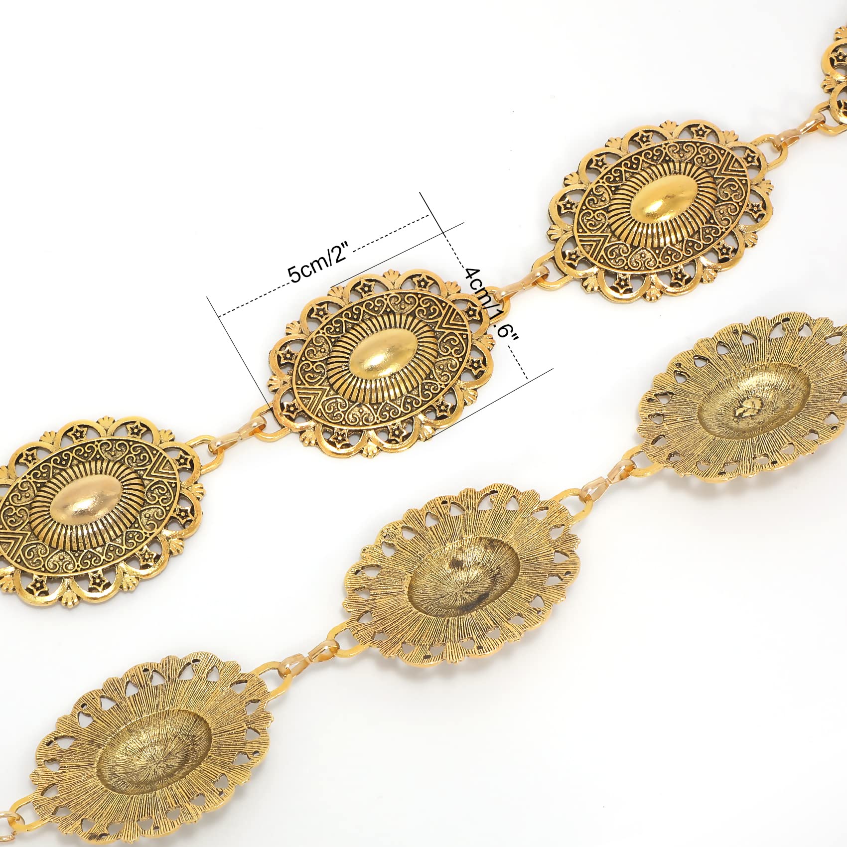 Foto 4 | Cinturón De Cadena Whippy Para Mujer Con Eslabones Metálicos, Color Turquesa Occidental - Venta Internacional.