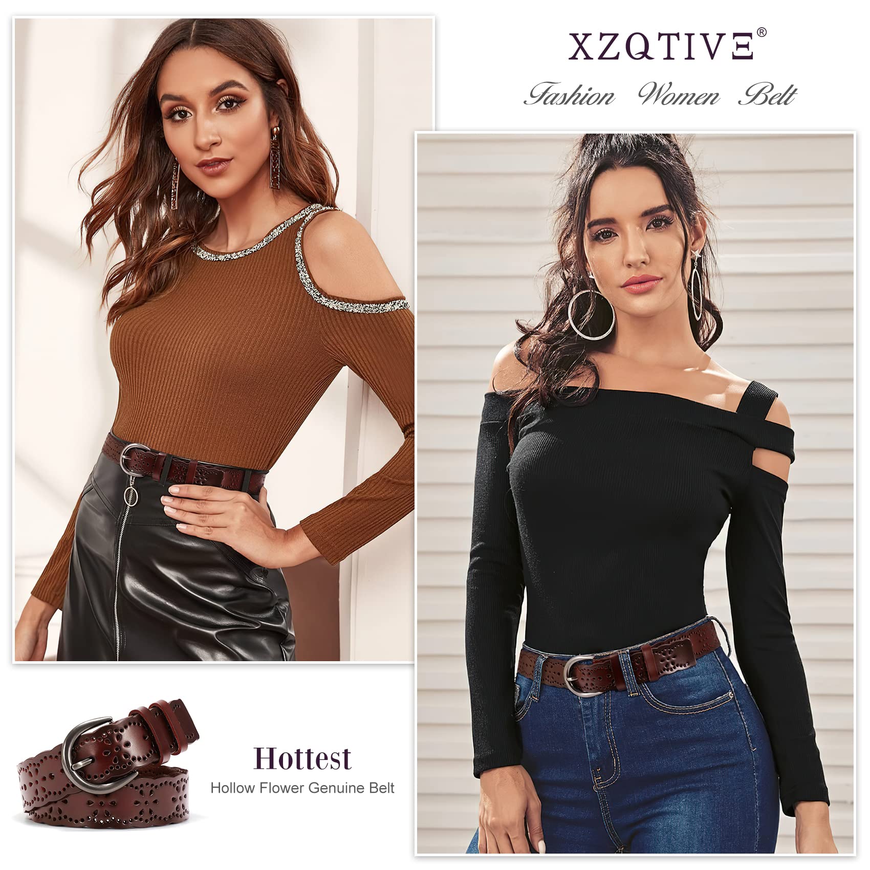 Foto 4 pulgar | Cinturón De Cuero Xzqtive Para Mujer, Talla Grande, Para Jeans, Vestidos Y Pantalones - Venta Internacional.