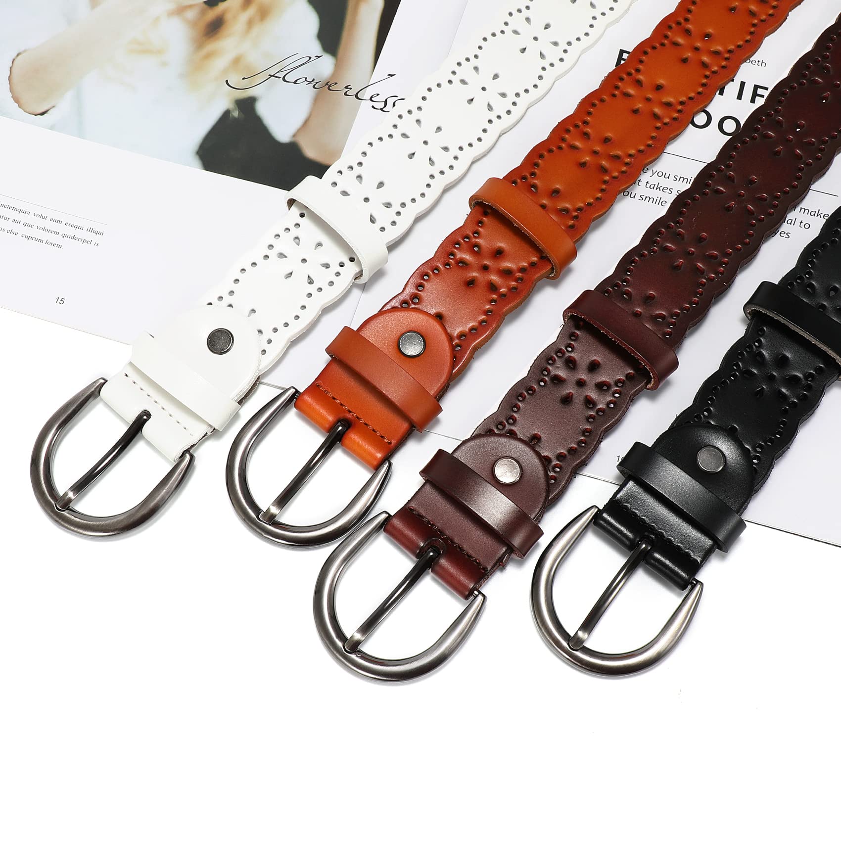 Foto 5 pulgar | Cinturón De Cuero Xzqtive Para Mujer, Talla Grande, Para Jeans, Vestidos Y Pantalones - Venta Internacional.