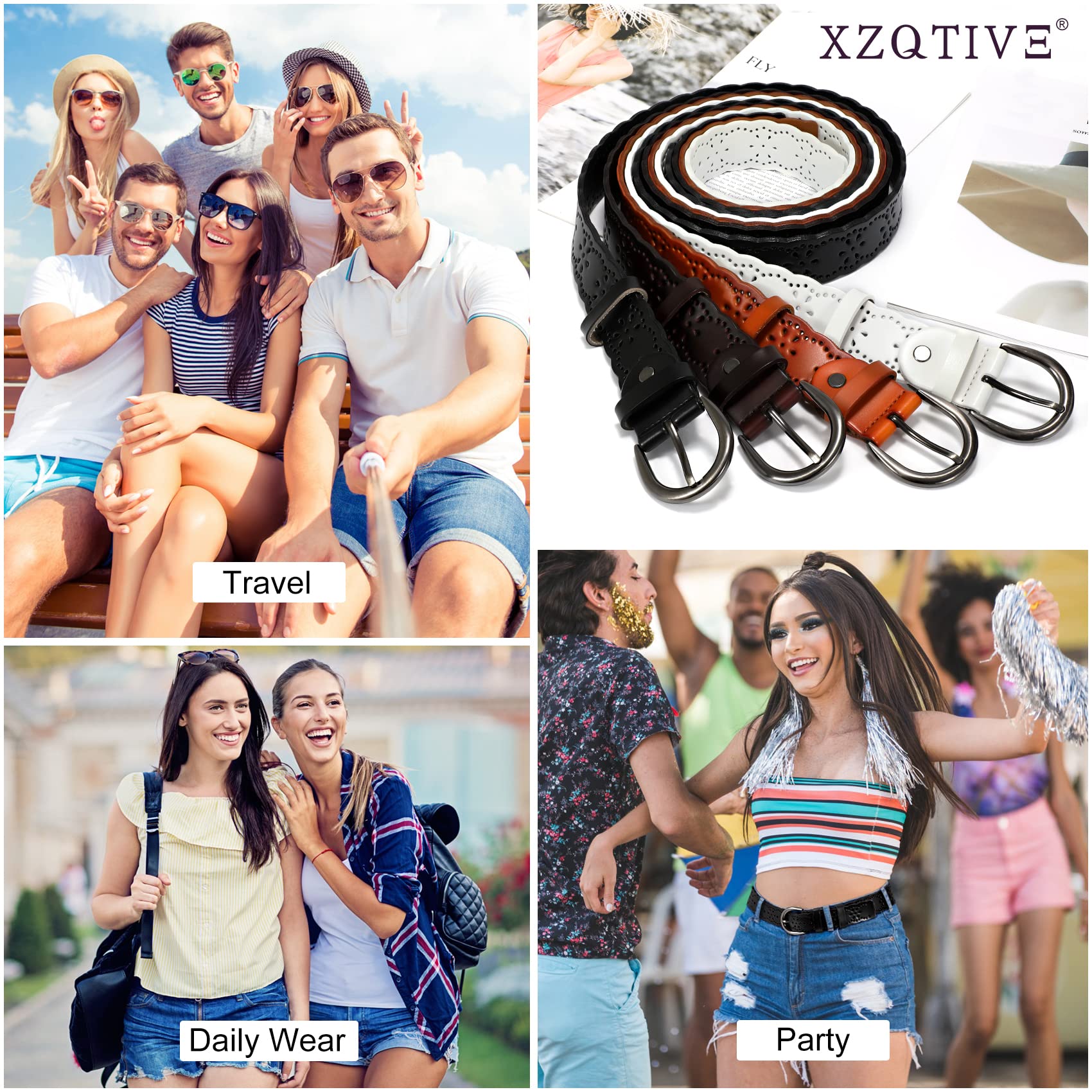 Foto 7 pulgar | Cinturón De Cuero Xzqtive Para Mujer, Talla Grande, Para Jeans, Vestidos Y Pantalones - Venta Internacional.