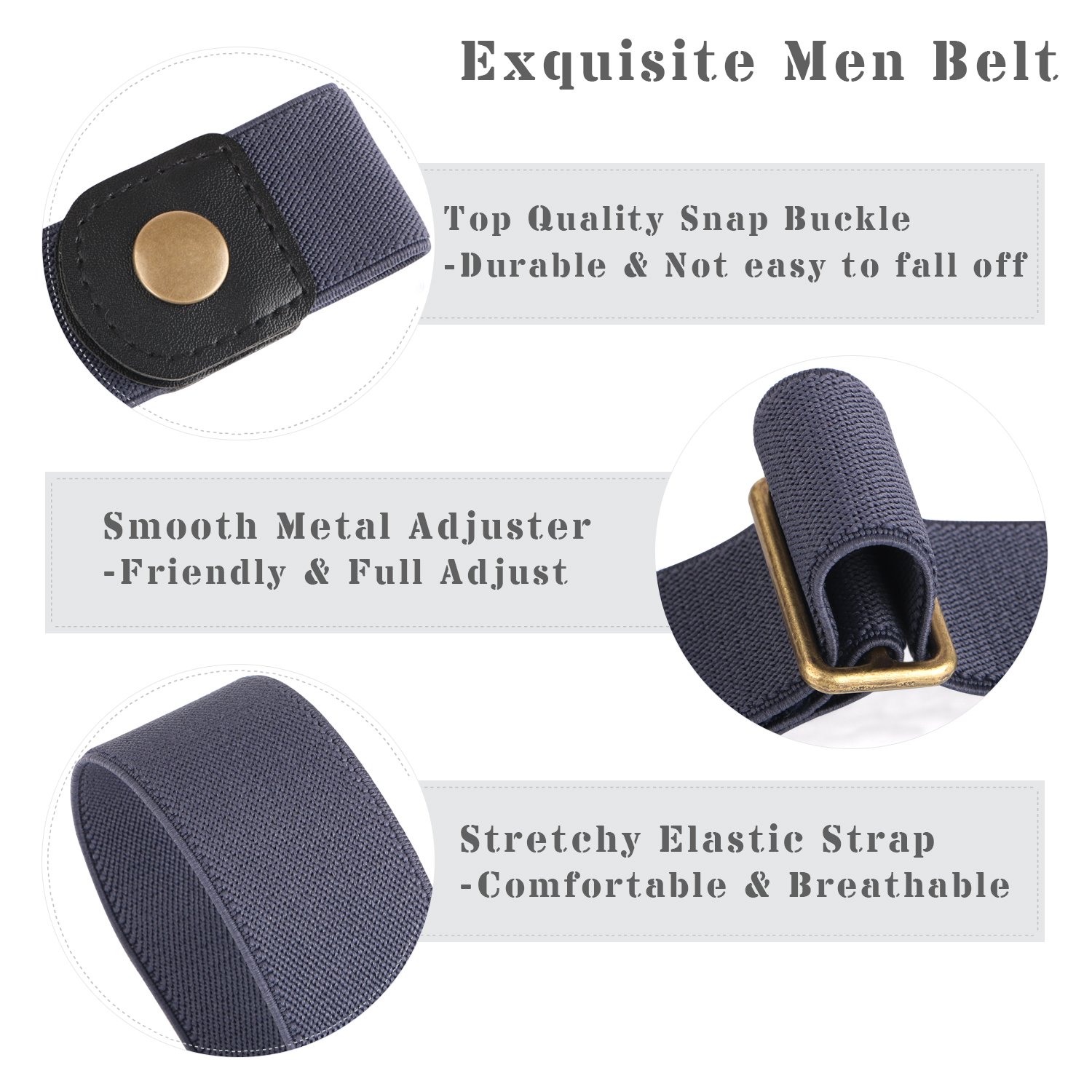 Foto 3 pulgar | Cinturón Elástico Invisible Xzqtive Para Hombres/mujeres - Venta Internacional.