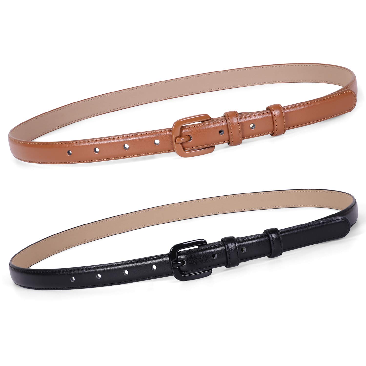 Foto 1 | Cinturón Whippy Para Mujer, Ceñido De Piel Para Cintura, Color Negro/marrón - Venta Internacional.