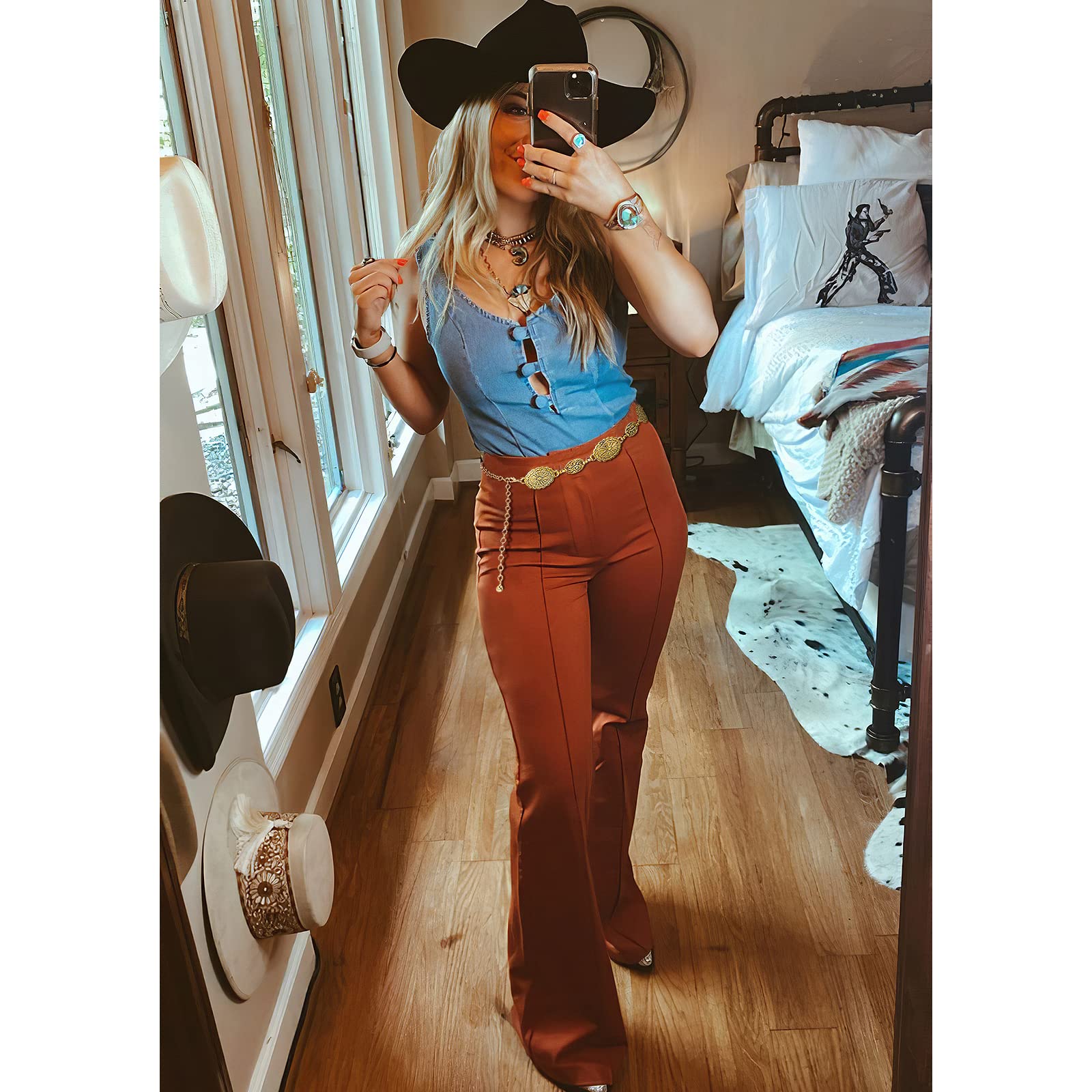 Foto 2 | Cinturón De Cadena Xzqtive Para Mujer, Estilo Bohemio, Para Vestidos, Jeans - Venta Internacional.