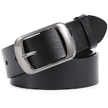 Cinturón De Piel Whippy Para Mujer, Pantalones Vaqueros Con Hebilla, Color Negro - Venta Internacional.