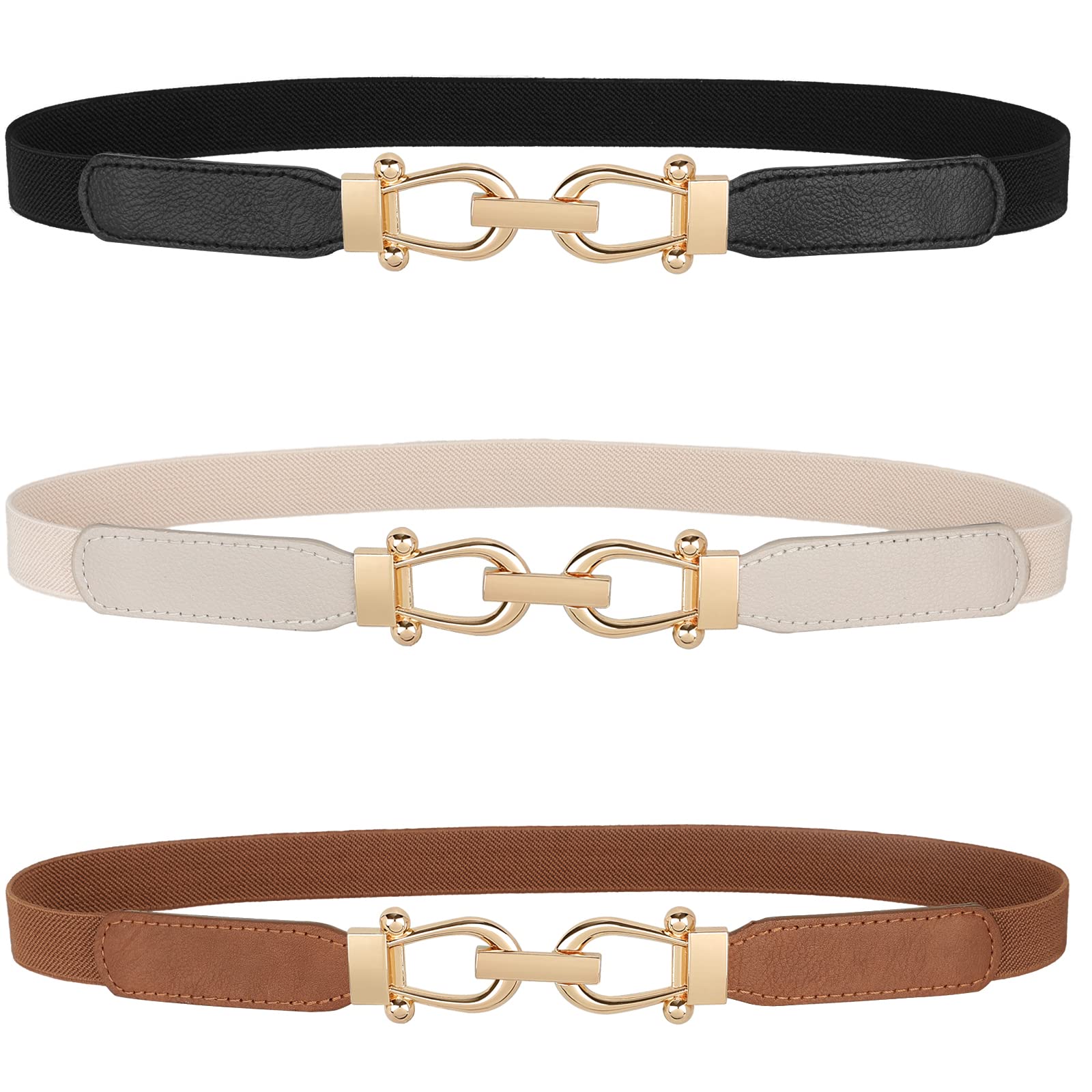 Cinturón Elástico Jasgood Para Mujer, Ajustado, Para Vestidos, Paquete De 3 - Venta Internacional.