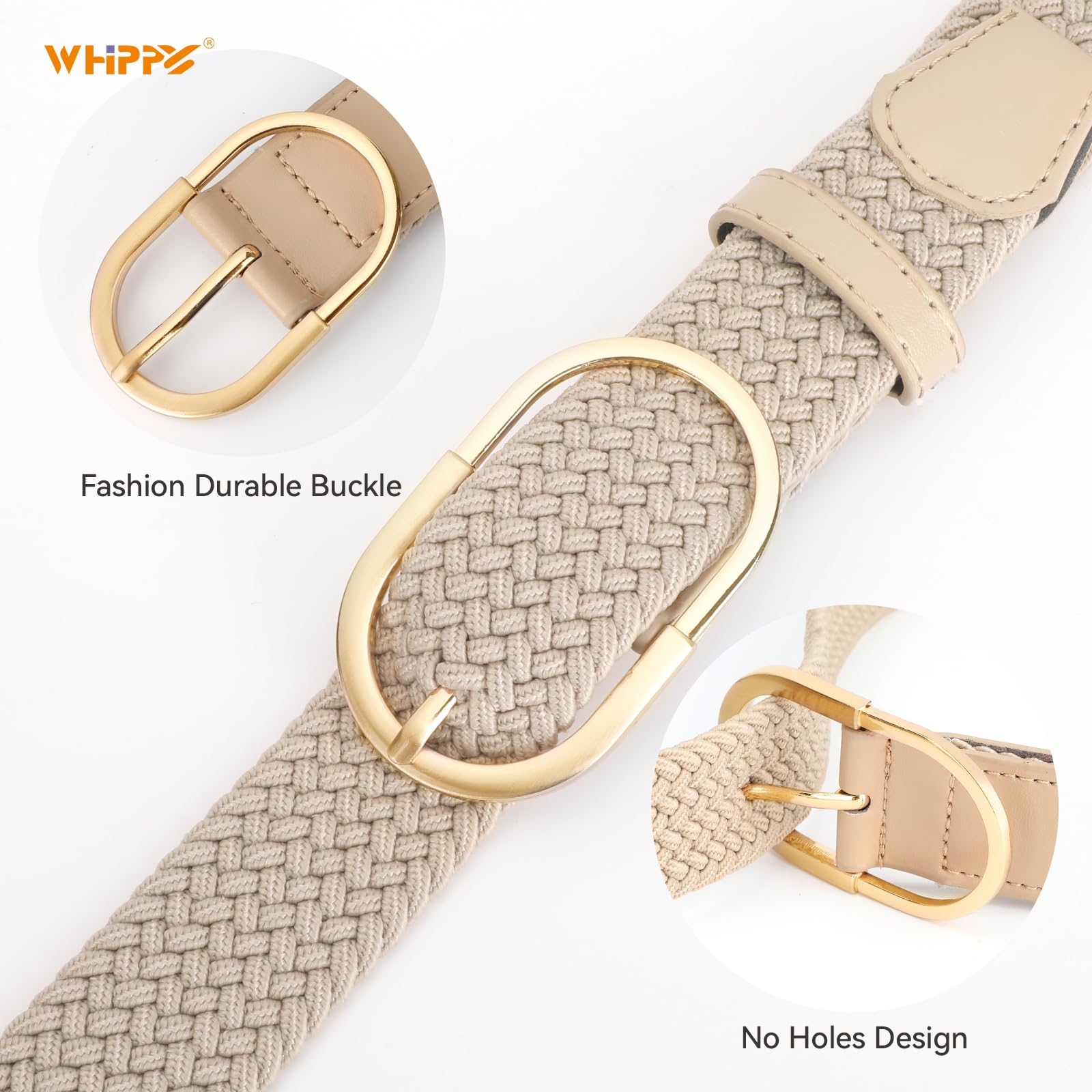 Foto 4 pulgar | Cinturón Elástico Trenzado Whippy Unisex, Color Mixto, Xl - Venta Internacional.