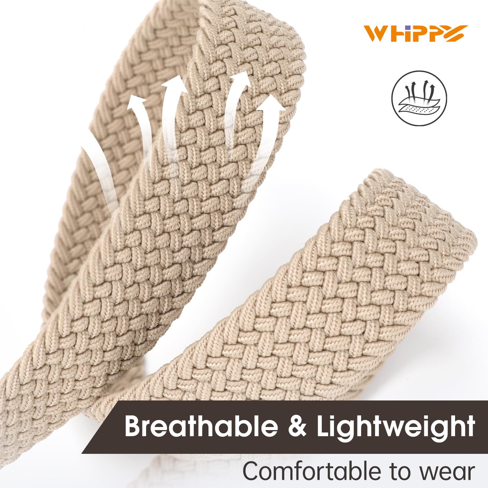 Foto 5 | Cinturón Elástico Trenzado Whippy Unisex, Color Mixto, Xl - Venta Internacional.