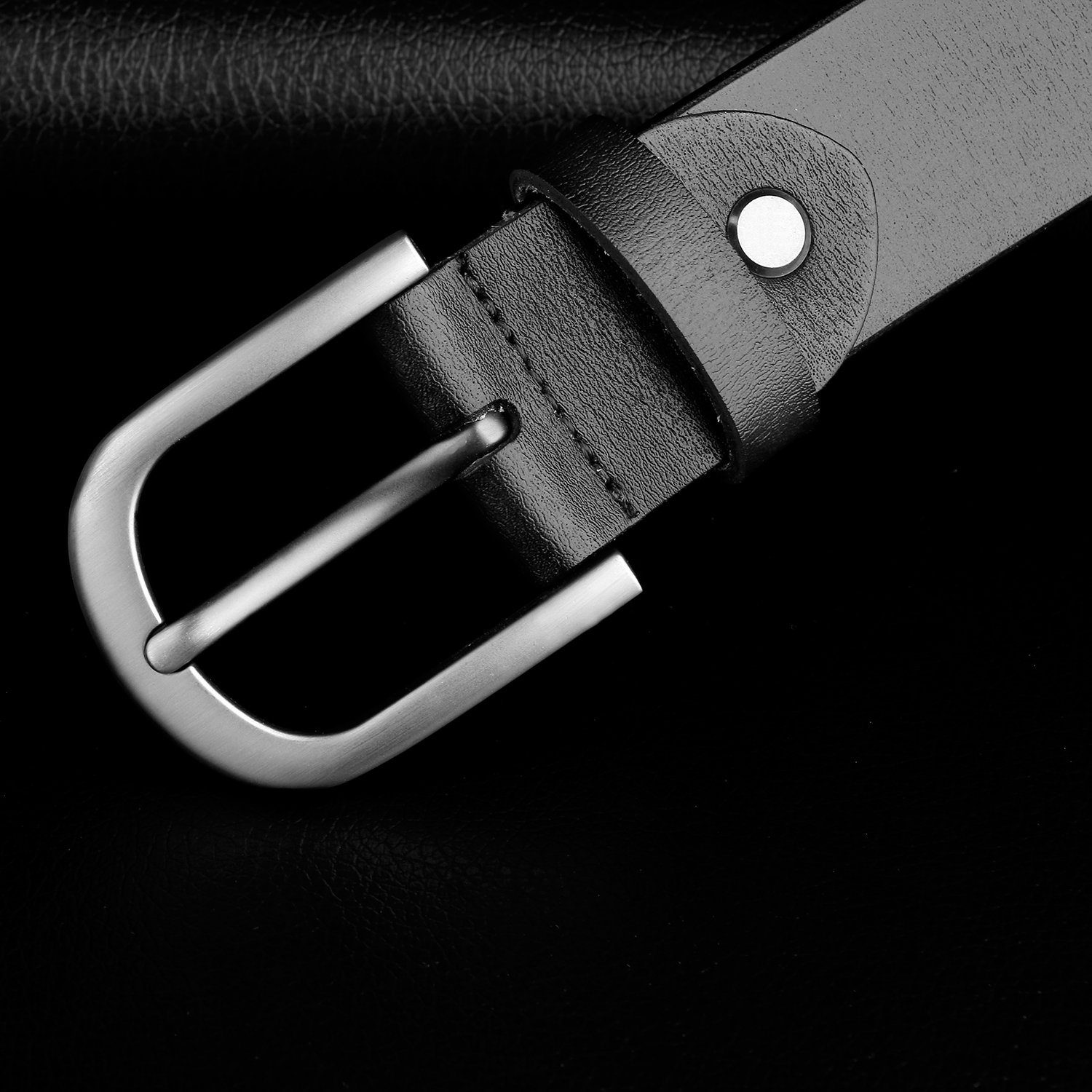 Foto 3 pulgar | Cinturón De Cuero Whippy Para Mujer, Negro, Para Jeans, Pantalones Y Vestidos - Venta Internacional.